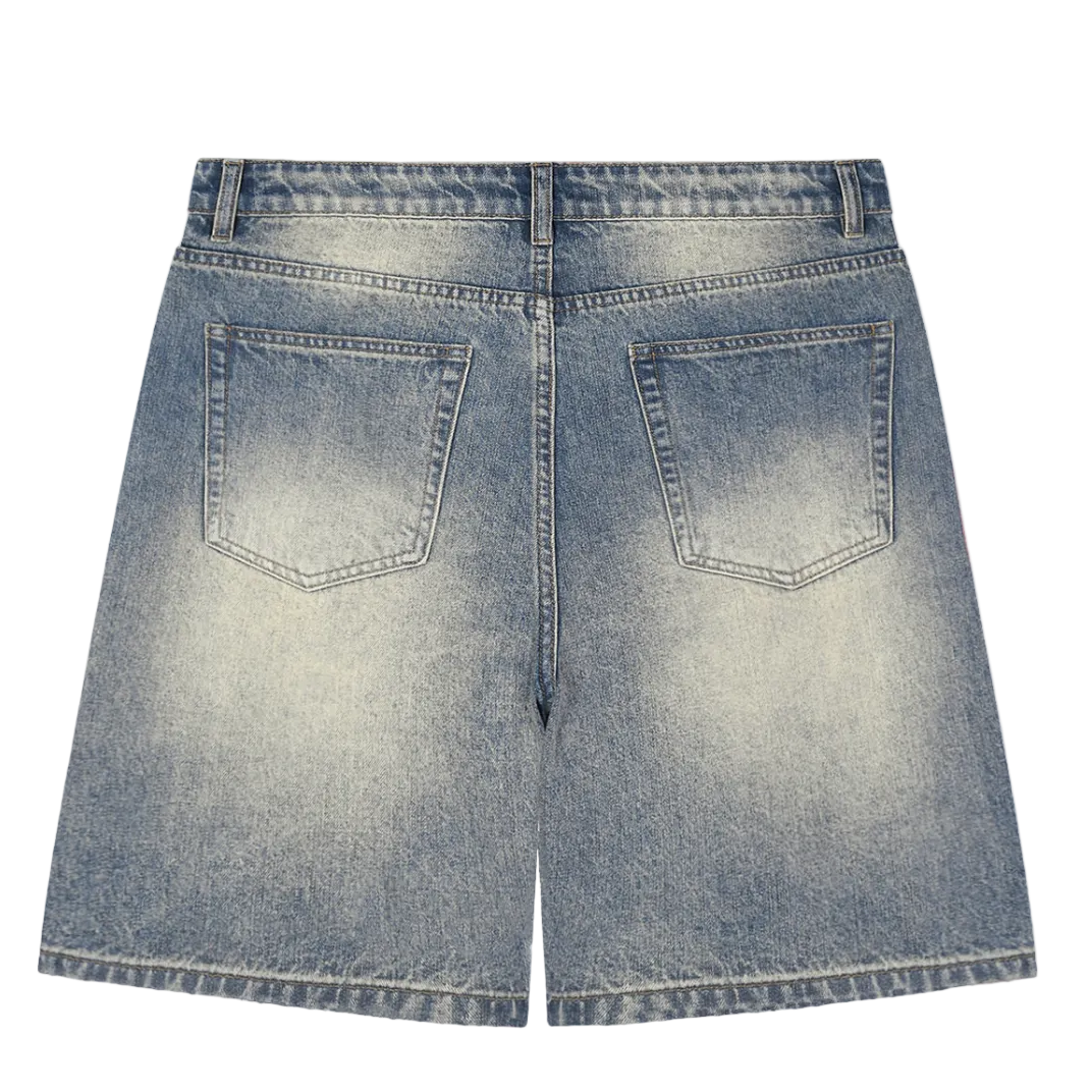 4EVER Distressed Baggy Denim Shorts